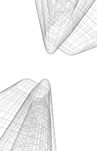 Lignes Dessin Abstraites Dans Concept Art Architectural Formes Géométriques Minimales — Image vectorielle