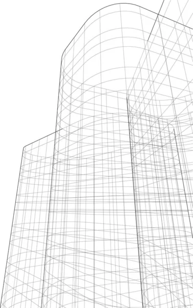 Linhas Abstratas Desenho Conceito Arte Arquitetônica Formas Geométricas Mínimas — Vetor de Stock