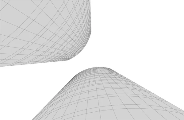 Linhas Abstratas Desenho Conceito Arte Arquitetônica Formas Geométricas Mínimas —  Vetores de Stock