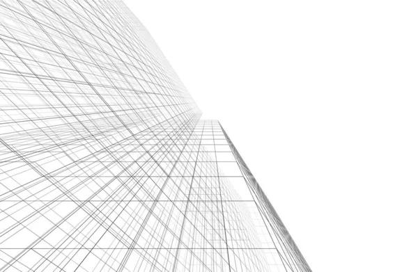 Lignes Dessin Abstraites Dans Concept Art Architectural Formes Géométriques Minimales — Photo