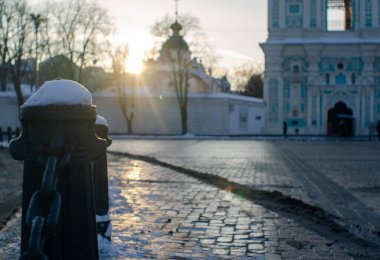 St. Sofia ile Kyiv şehri manzarası