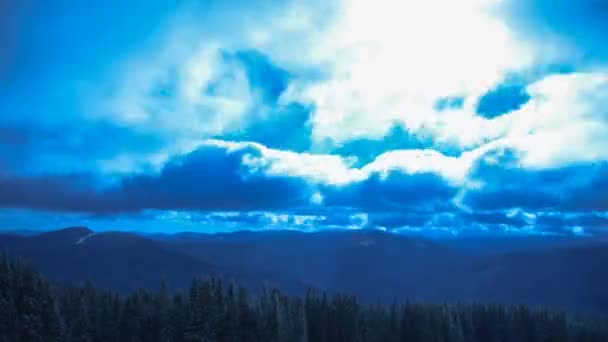 Time Lapse Footage Clouds Moving Mountainous Landscape — Stock Video