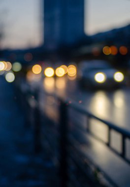 Renkli trafik ışıklarının odaklanmış görüntüsü