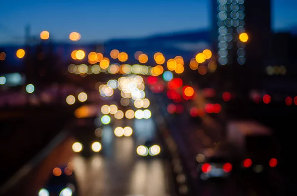 Defocused Shot Colorful Traffic Lights — Stock Photo, Image