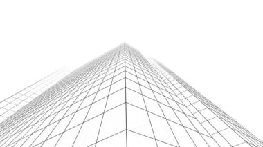 minimal 3d mimari şekillerde hareket etmek