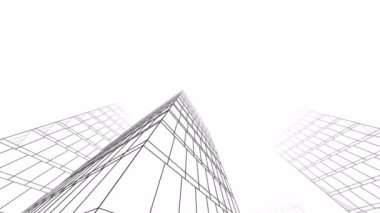 minimal 3d mimari şekillerde hareket etmek