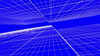 minimal 3d mimari şekillerde hareket etmek