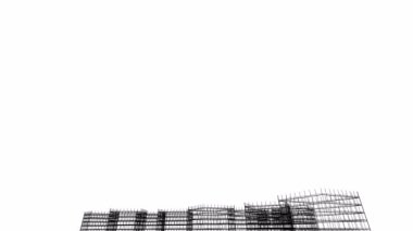 minimal 3d mimari şekillerde hareket etmek