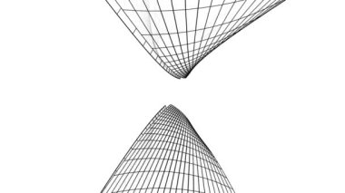 minimal 3d mimari şekillerde hareket etmek