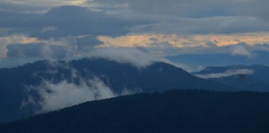 Bereketli yeşillik ile dağlık manzaranın manzarası