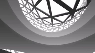 minimal 3d mimari şekillerde hareket etmek