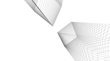 3d grafik minimalistik mimari projesinin taşınması