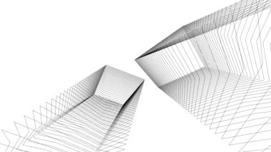 3d grafik minimalistik mimari projesinin taşınması