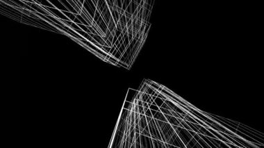 minimal 3d mimari şekillerde hareket etmek