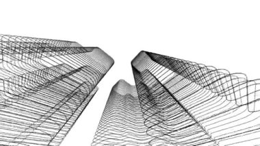 minimal 3d mimari şekillerde hareket etmek