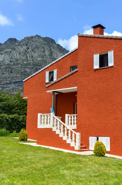 Maison Village Avec Vue Magnifique Sur Les Montagnes — Photo