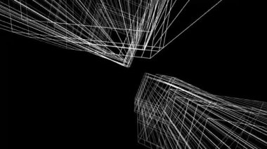 minimal 3d mimari şekillerde hareket etmek