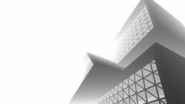 minimal 3d mimari şekillerde hareket etmek
