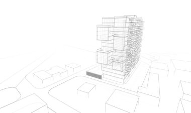 çizgili mimari duvar kağıdı, dijital arkaplan