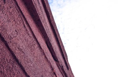 Kırsal kırmızı duvar, yakın çekim