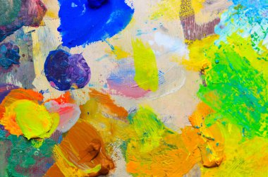 Renkli boya lekeleri, soyut arkaplan