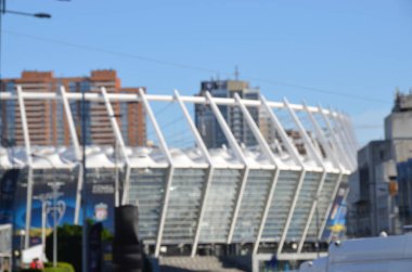 unfocused shot of kyiv olympic stadium