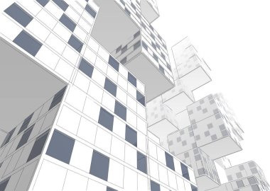 modern mimari duvar kağıdı, dijital arkaplan