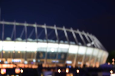 unfocused shot of kyiv olympic stadium