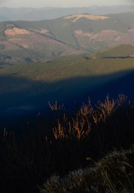 Güzel dağ manzarası, doğa sahnesi.