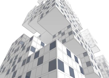 modern mimari duvar kağıdı, dijital arkaplan