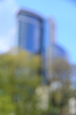 Kyiv şehir sokak sahnesinin odaklanmış görüntüsü