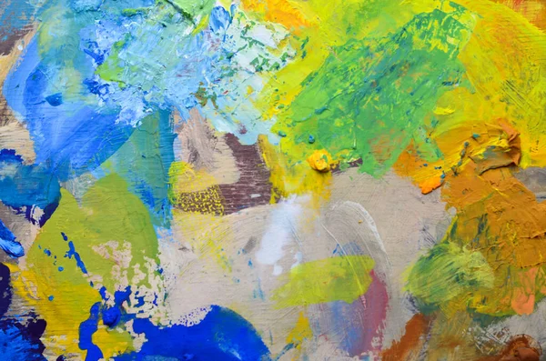 Taches Peinture Colorées Fond Abstrait — Photo