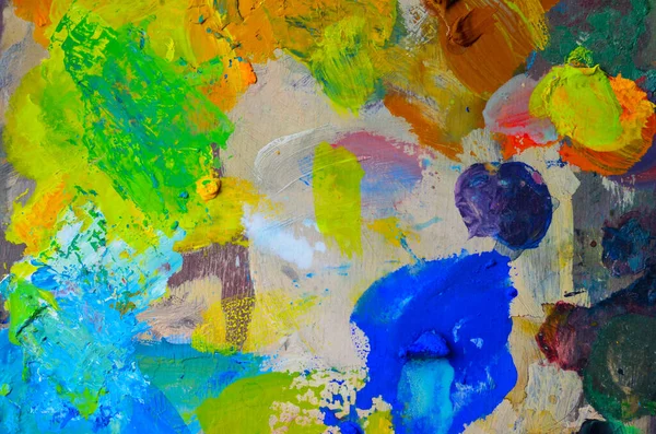 Taches Peinture Colorées Fond Abstrait — Photo