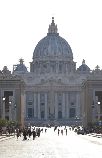 Vista Pessoas Roma Cidade Rua Itália — Fotografia de Stock