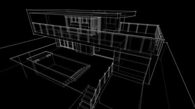 En az üç boyutlu mimari projenin genel görünümü