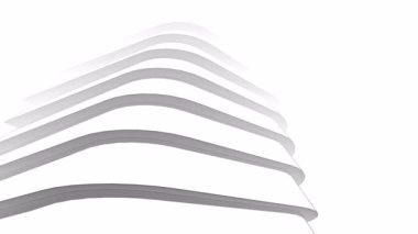 minimal 3d mimari şekillerde hareket etmek