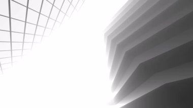 minimal 3d mimari şekillerde hareket etmek