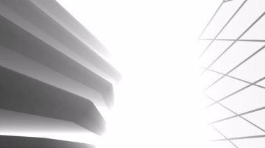 minimal 3d mimari şekillerde hareket etmek
