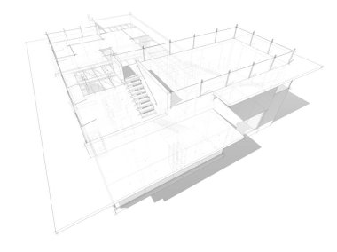 3d mimari proje, dijital duvar kağıdı