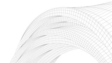 minimal 3d mimari şekillerde hareket etmek