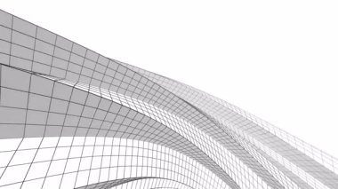 minimal 3d mimari şekillerde hareket etmek