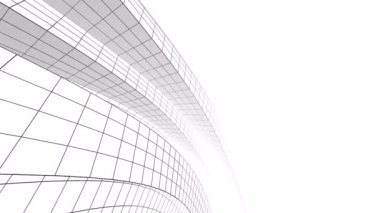 minimal 3d mimari şekillerde hareket etmek