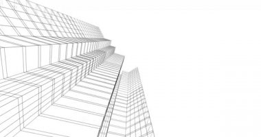 minimal 3d mimari şekillerde hareket etmek