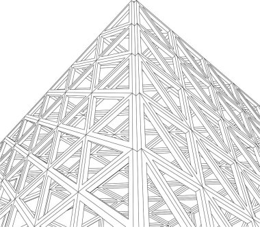 3D astarlı mimari sanat, dijital duvar kağıdı