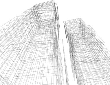 3D astarlı mimari sanat, dijital duvar kağıdı