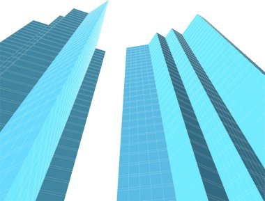 3D mavi renkli mimari sanat, dijital duvar kağıdı