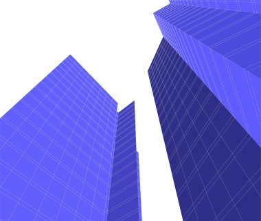 3D mavi renkli mimari sanat, dijital duvar kağıdı