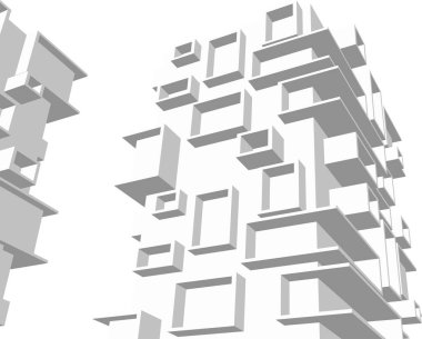 3D astarlı mimari sanat, dijital duvar kağıdı