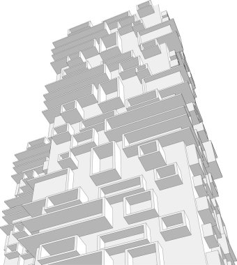 3D astarlı mimari sanat, dijital duvar kağıdı