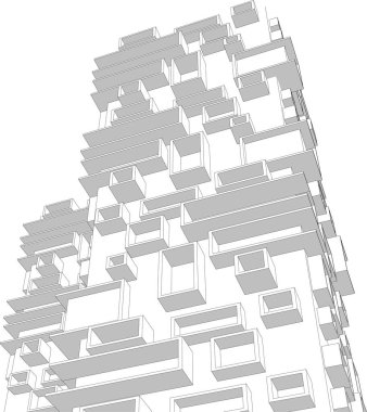 3D astarlı mimari sanat, dijital duvar kağıdı